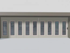 rigging multi-fold panel door 3D Model