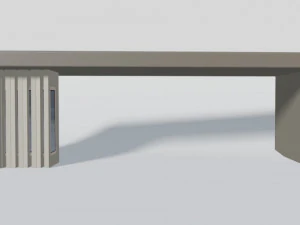 rigging multi-fold panel door 3D Model