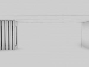 rigging multi-fold panel door Model 3D