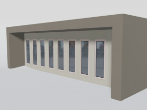 rigging multi-fold panel door Model 3D
