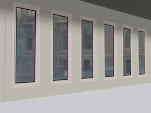 rigging multi-fold panel door Model 3D