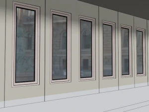 rigging multi-fold panel door 3D Model