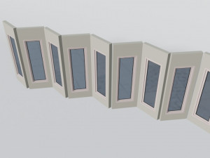 rigging multi-fold panel door Model 3D
