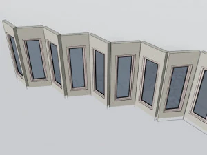 rigging multi-fold panel door 3D Model