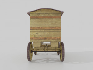 old western goods wagon 3D 모델