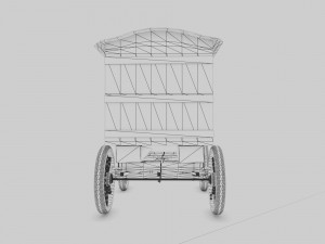 old western goods wagon 3D 모델