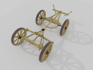 old western goods wagon 3D 모델
