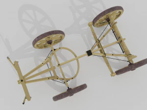 old western goods wagon 3D Model