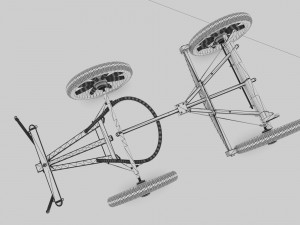 old western goods wagon 3D 모델