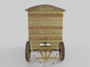 old western goods wagon 3D 모델