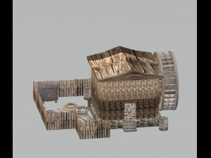 high quality mill house model for any purpose Modelo 3D