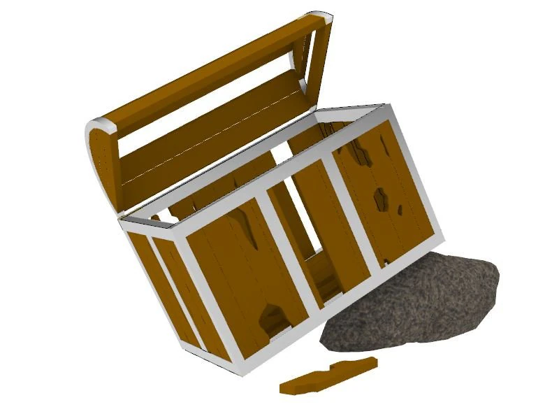 treasure chest 3D Model .c4d .max .obj .3ds .fbx .stl .blend 