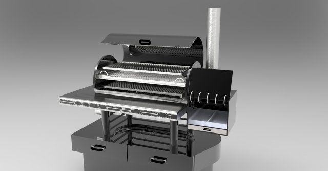 bar b q smoker 3Dプリントモデル .c4d .max .obj .3ds .fbx .stl .blend 
