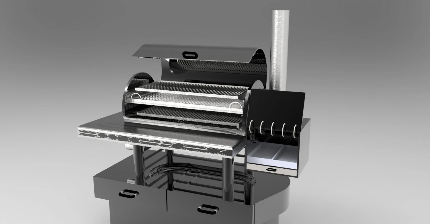 bar b q smoker 3D Print Model .c4d .max .obj .3ds .fbx .stl .blend 