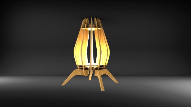 night lamp wooden 3D-Modell .c4d .max .obj .3ds .fbx .stl .blend 