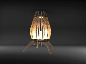 night lamp wooden 3D Model