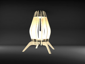 night lamp wooden 3D-Modell