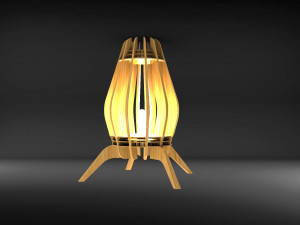 night lamp wooden 3D-Modell