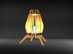 night lamp wooden 3D Model