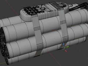 realistic dynamite bomb 3D Model