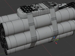 realistic dynamite bomb 3D Model