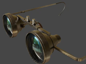 Obrira-Brille realistisches Low-Poly 3D Modell