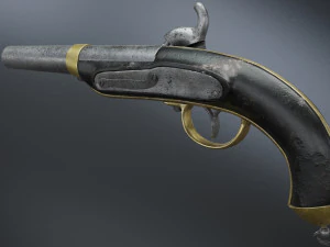 historyczny stary średniowieczny pistolet skałkowy smoka karabin low-poly Model 3D