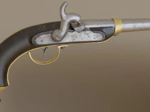 historyczny stary średniowieczny pistolet skałkowy smoka karabin low-poly Model 3D