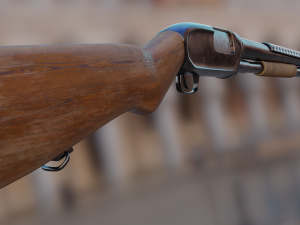 winchester m12 realistic shotgun 3D Model