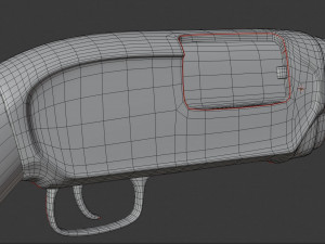 winchester m12 realistic shotgun 3D Model