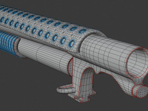 winchester m12 realistic shotgun 3D Model