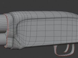 winchester m12 realistic shotgun 3D Model