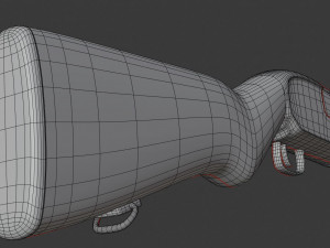 winchester m12 realistic shotgun 3D Model
