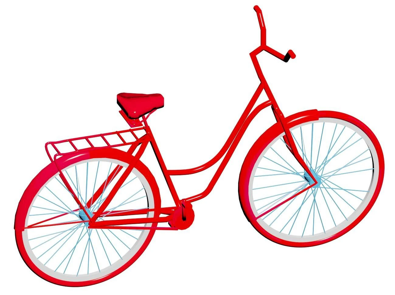 Bicycle 3D Model .c4d .max .obj .3ds .fbx .stl .blend 