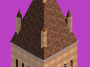 House by the castle Modelo 3D