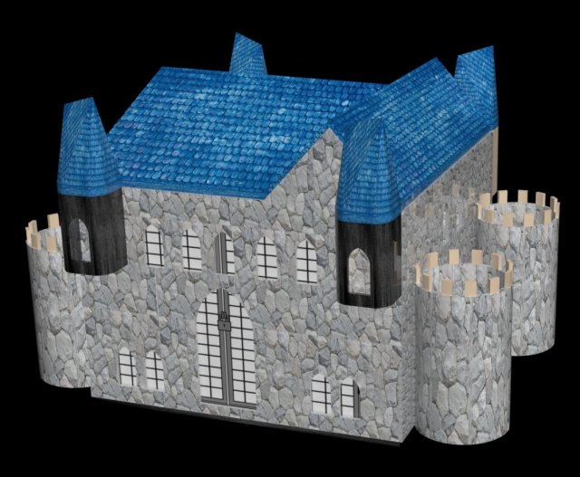 Castle 3D Model .c4d .max .obj .3ds .fbx .stl .blend