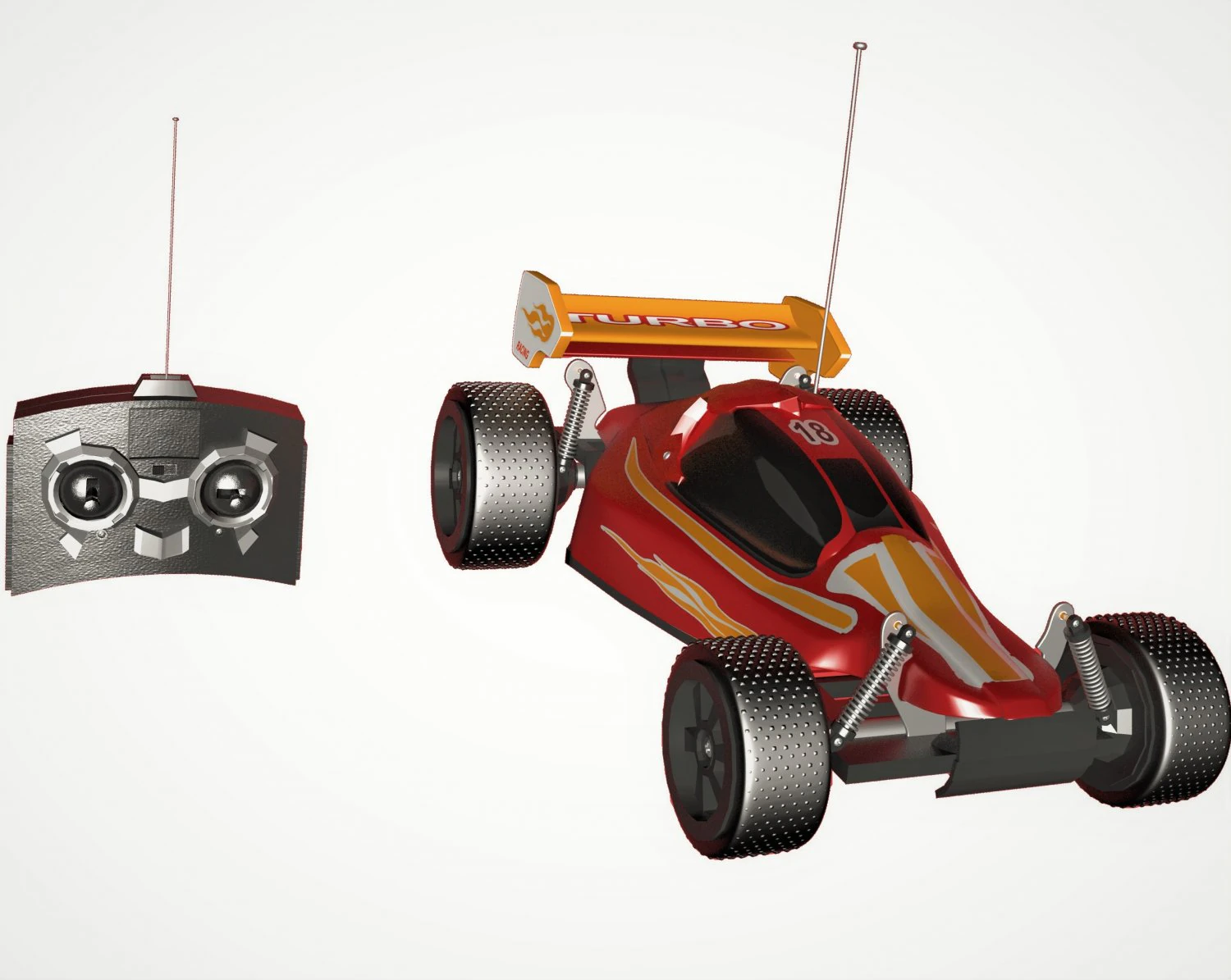 remote control car 3D Model .c4d .max .obj .3ds .fbx .stl .blend 