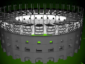 stadion wojenny Model 3D