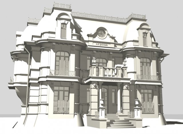 model baroque house Modelo 3D .c4d .max .obj .3ds .fbx .stl .blend 