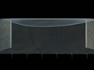 english vintage 70s soccer goal 3D 모델