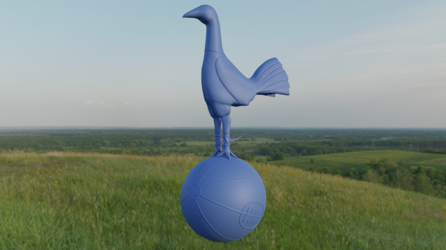 Tottenham Hotspur cockerel vintage version Modelo 3D .c4d .max .obj .3ds .fbx .stl .blend