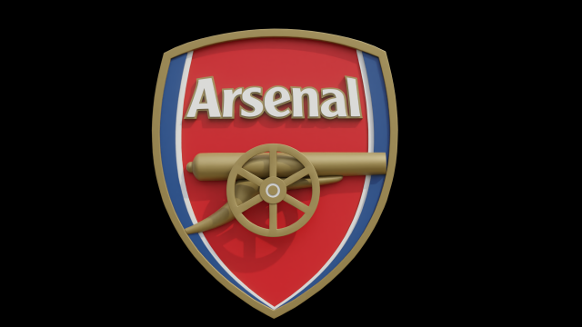 Arsenal 3D club logo 3D Model .c4d .max .obj .3ds .fbx .lwo .lw .lws