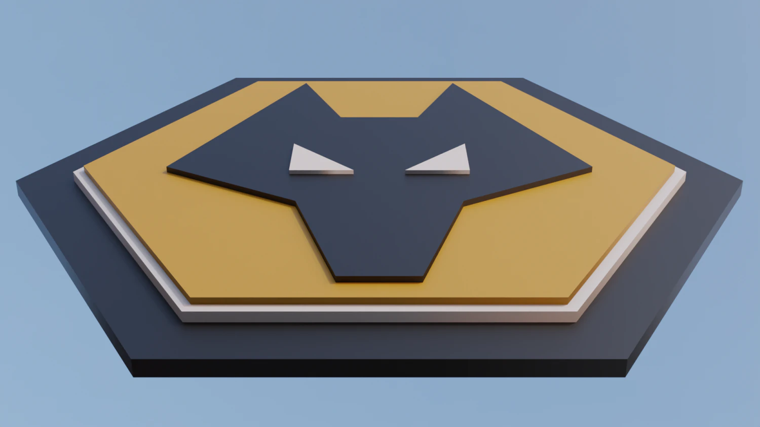 Wolverhampton Wanderers 3D club logo 3D Model .c4d .max .obj .3ds .fbx .stl .blend 