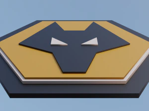 울버햄튼 원더러스 3D 클럽 로고 3D 모델