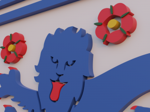 3D logo National team England Modelo 3D
