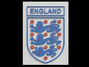 3D logo National team England Modelo 3D