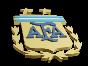 Argentina soccer AFA 3D logo 3D Model