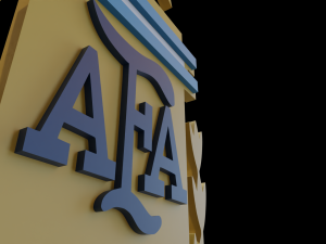 Argentina soccer AFA 3D logo Modello 3D