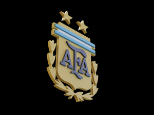 Argentina soccer AFA 3D logo Modello 3D
