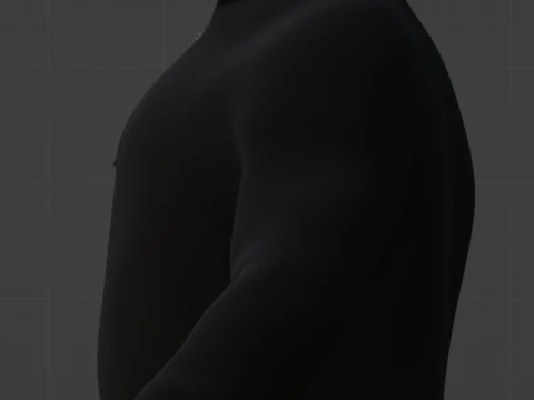 Hoodie with zipper Black version 3D Model